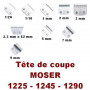 Têtes de coupe Moser 1225T/1245/1290 - Acier trempé chromé